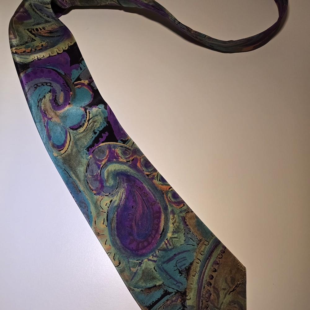 Multicolor Abstract Pattern Tie - Picture 9 of 9